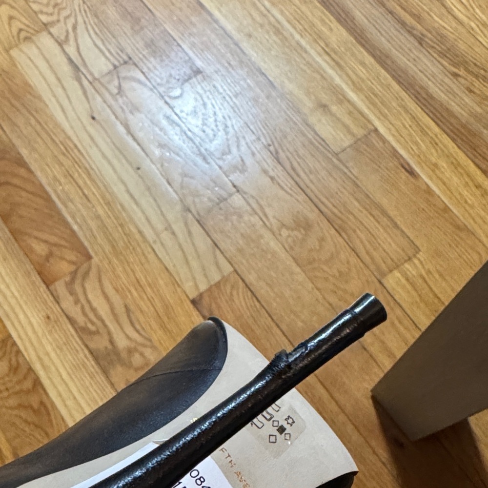 Saks Fifth Avenue Black Heels with Silver Accents - Picture 4 of 6